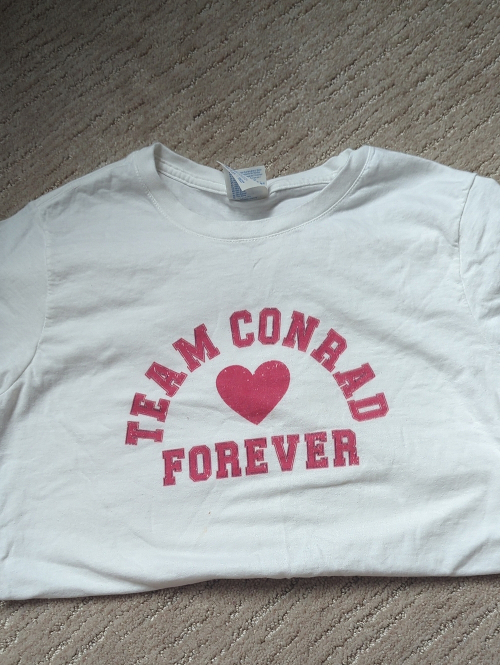 Girls' White 'Team Conrad Forever' Graphic Tee